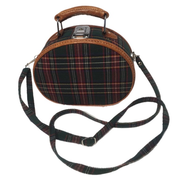 A unique tartan mini crossbody/shoulder bag - Picture 7 of 8
